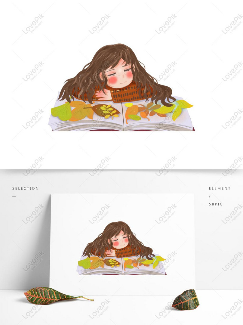 Cuadros Pintados De Chicas Durmiendo En Libros Elementos Comerc PNG  Imágenes Gratis - Lovepik