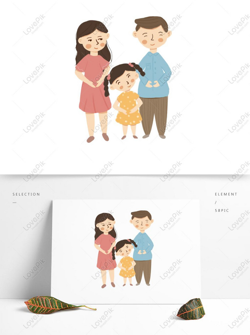 Ibu Dan Ayah Elemen Kartun Potret Keluarga Gadis Kecil Gambar Unduh Gratis Imej 732453703 Format PSD Mylovepikcom