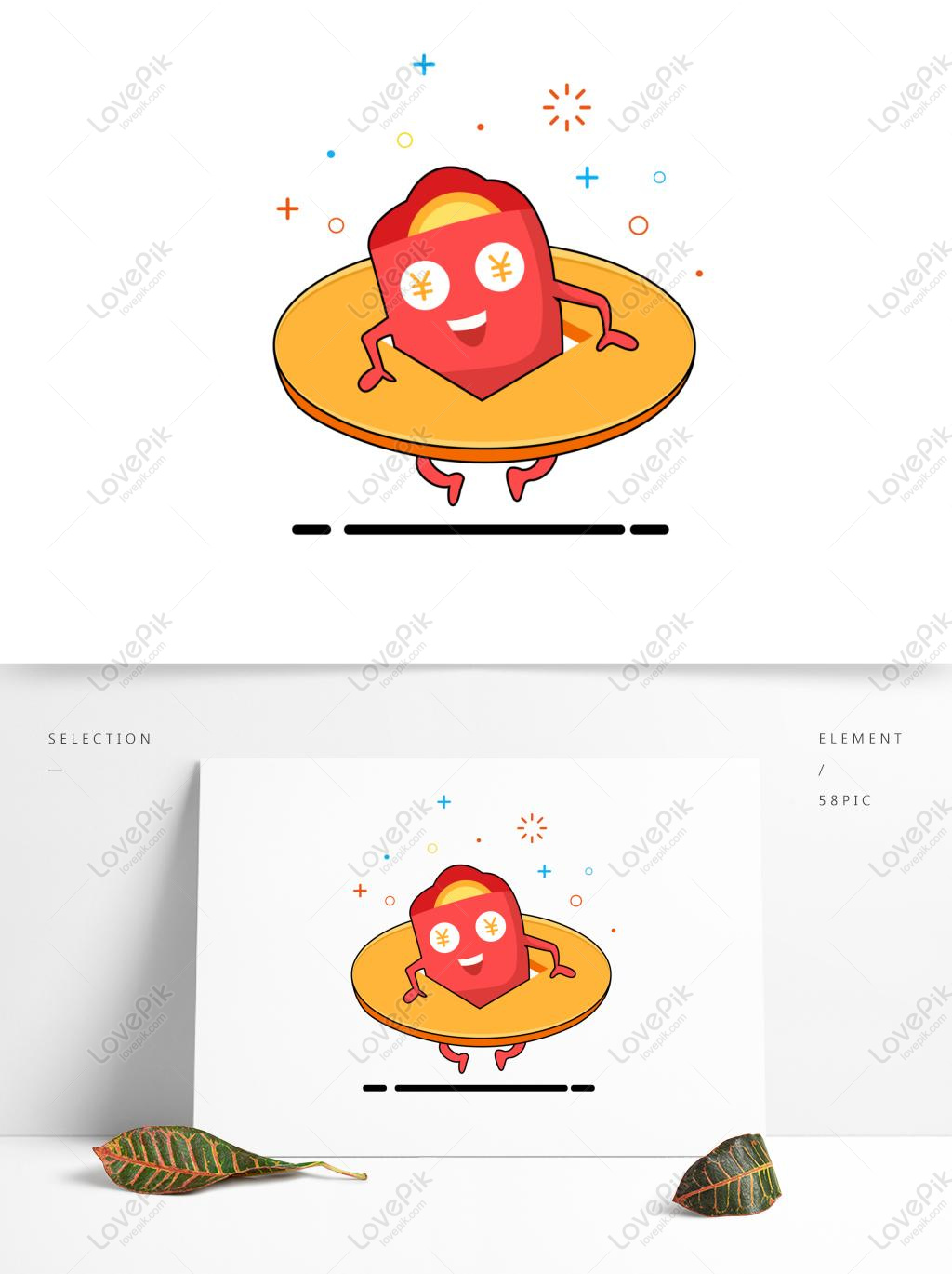 Chinese New Year New Year Red Envelope Gold Coin Button Falling Decoration  Vector Element PNG Images