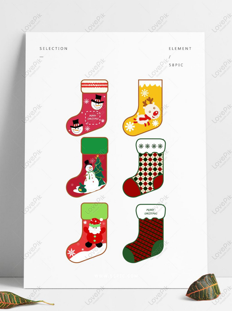 Download Vector Christmas Christmas Sock Hand Drawn Set Illustration Ai Images Free Download 1369 1024 Px Lovepik Id 732491605 3D SVG Files Ideas | SVG, Paper Crafts, SVG File