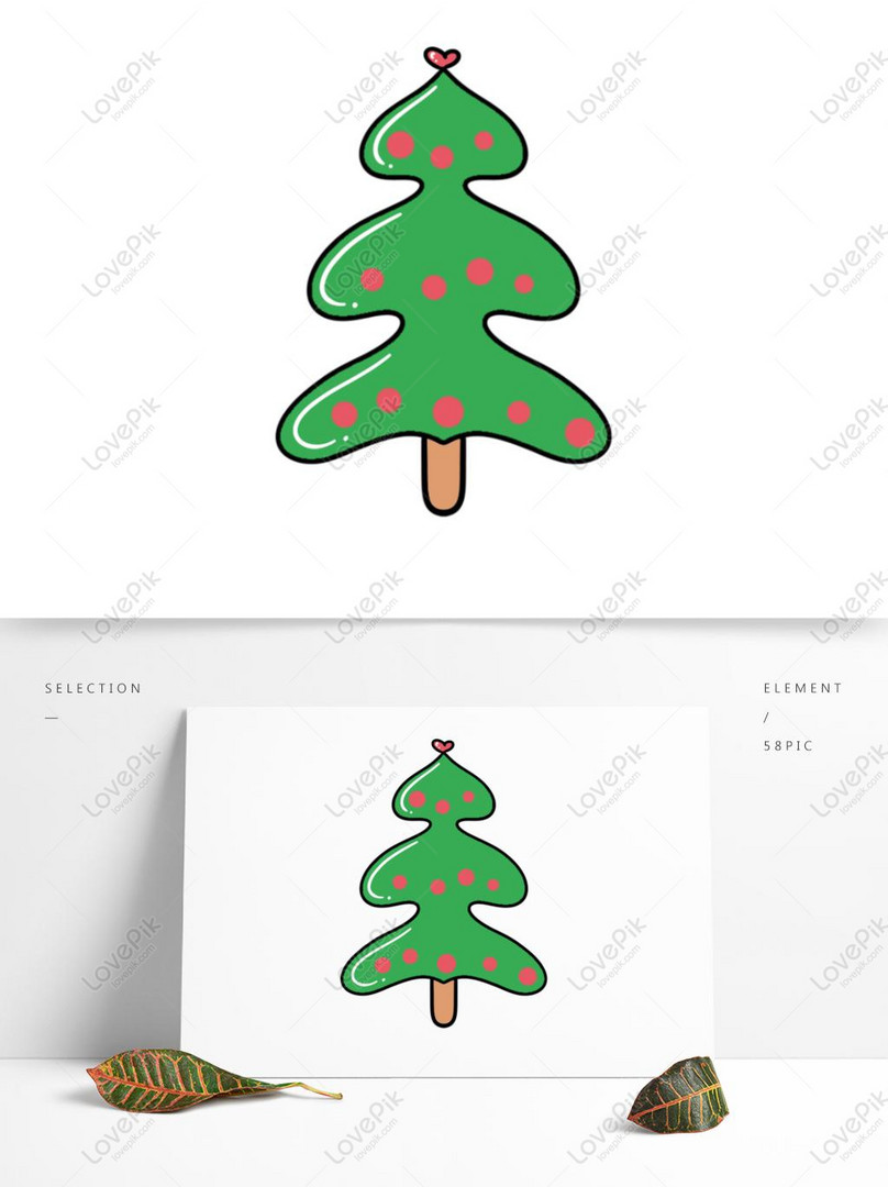 Christmas Tree Cartoon Cute Elements PNG Image PSD images free  download_1369 × 1024 px - Lovepik