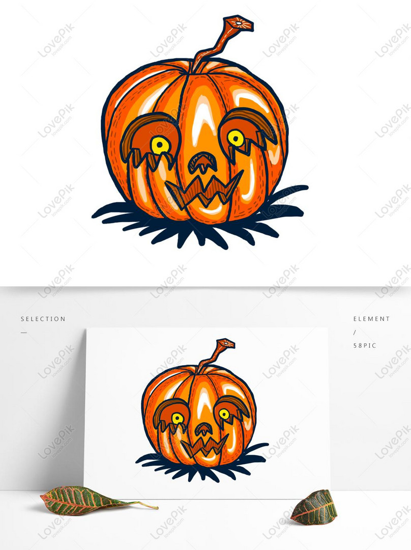 Vectơ miễn phí-Vẽ Tay Hoạt Hình Halloween Prank Vui Vẻ Bí Ngô đèn ...