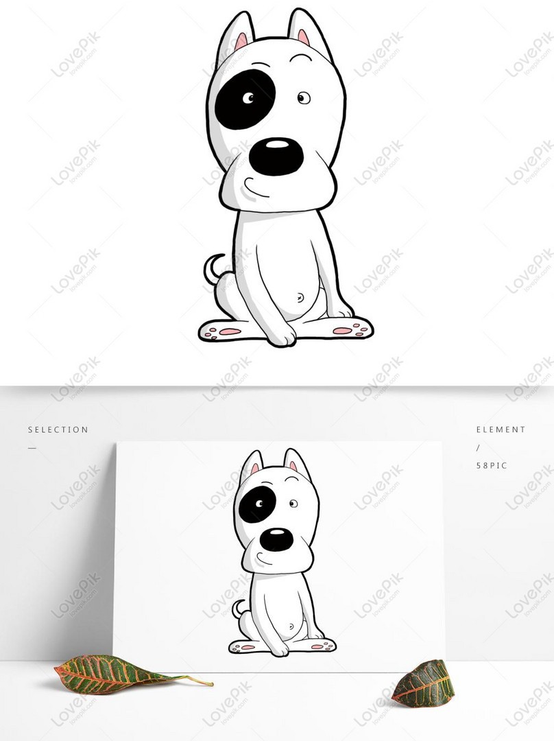 Vectơ miễn phí-Peas Eye Bull Terrier Dễ Thương Vẽ Tay Chó Hoạt ...