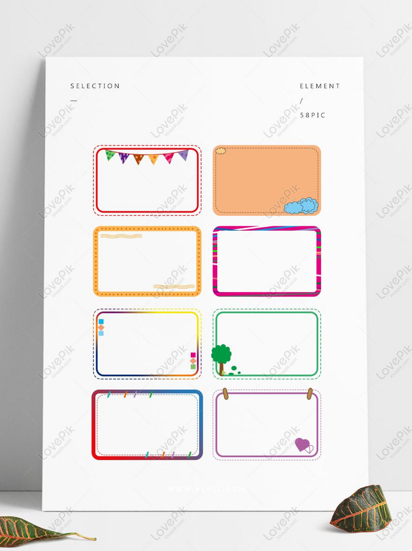 Original Cute Minimalistic Cartoon Border Set Of Infographic Ele Free ...