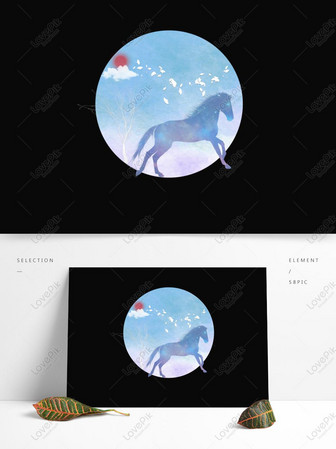 手描きの水彩画の美しい動物馬背景イラスト市販の要素イメージ グラフィックス Id Prf画像フォーマットpsd Jp Lovepik Com