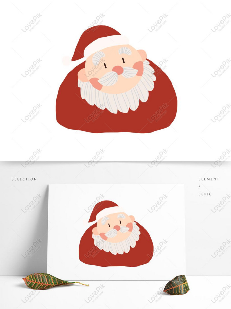 Vectơ miễn phí-Thiết Kế Avatar Giáng Sinh Bằng Phẳng Santa Claus hình ảnh-Đồ  họa 