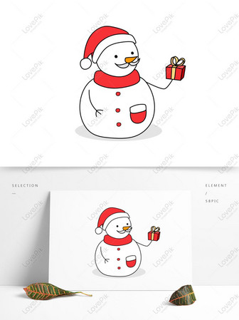 Cartoon Hand Drawn Minimalist Winter Dynamic Snowman Stick Figur Psd Images Free Download 1369 1024 Px Lovepik Id