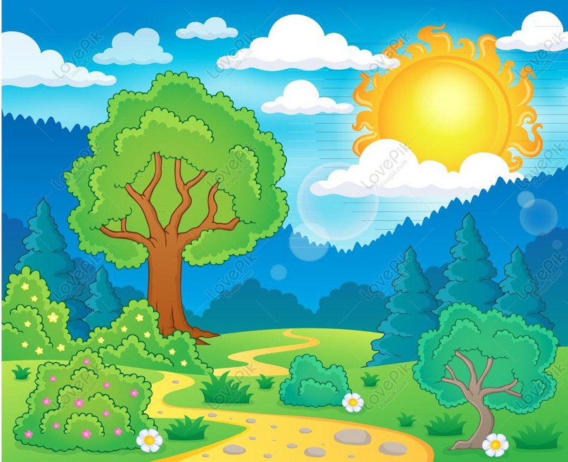 Cartoon Summer Outskirts Natural Scenery Vector Material PNG Hd Transparent  Image EPS images free download_837 × 1030 px - Lovepik