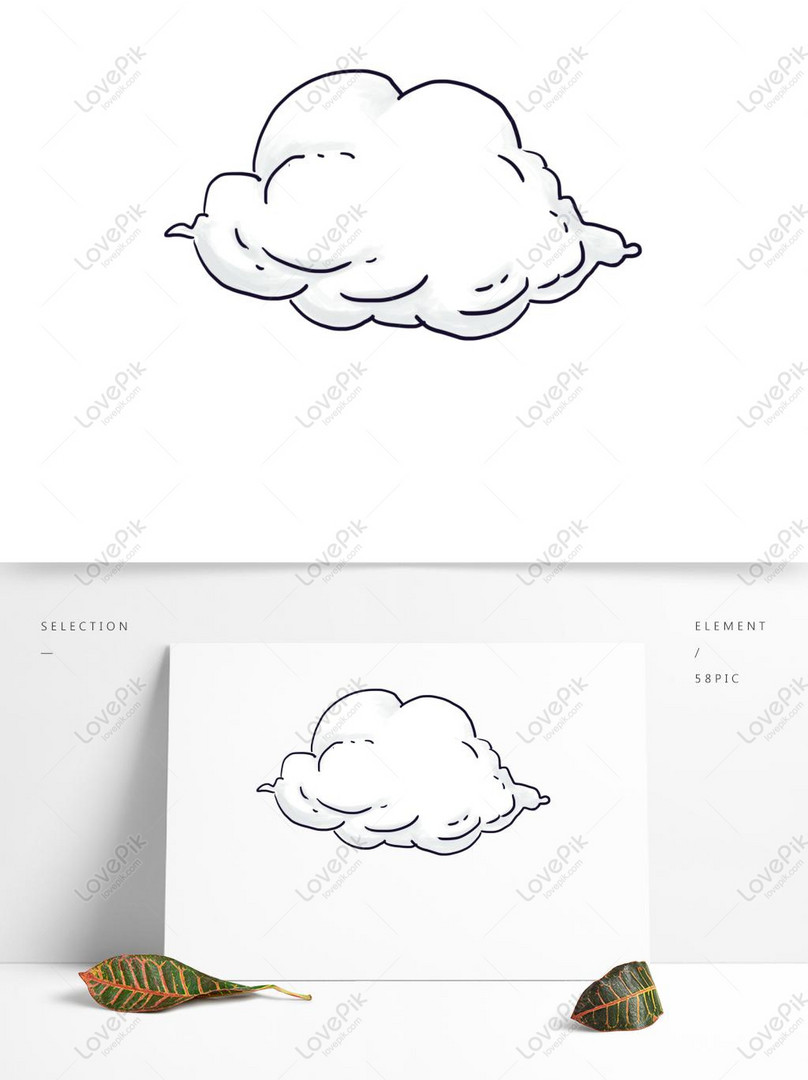 Vectơ miễn phí-Vẽ Tay Cầm Bút Gió Mây Trắng hình ảnh-Đồ họa ...