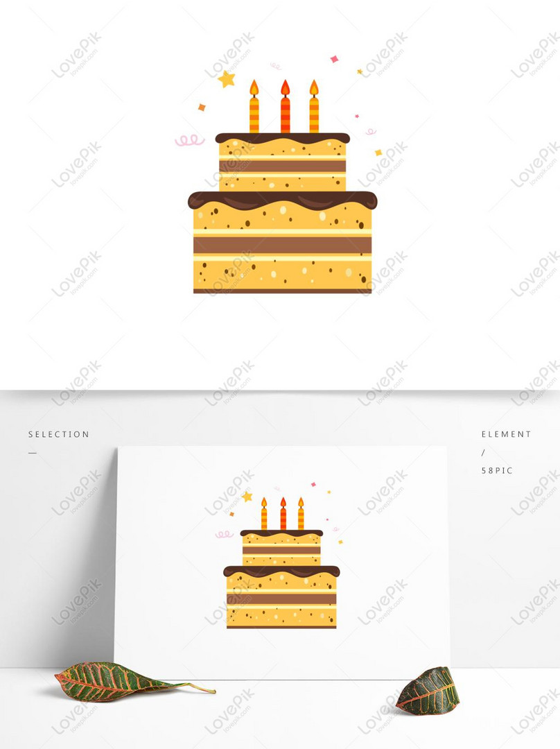 Elementos De Pastel De Cumpleaños Estilo De Dibujos Animados PNG Imágenes  Gratis - Lovepik