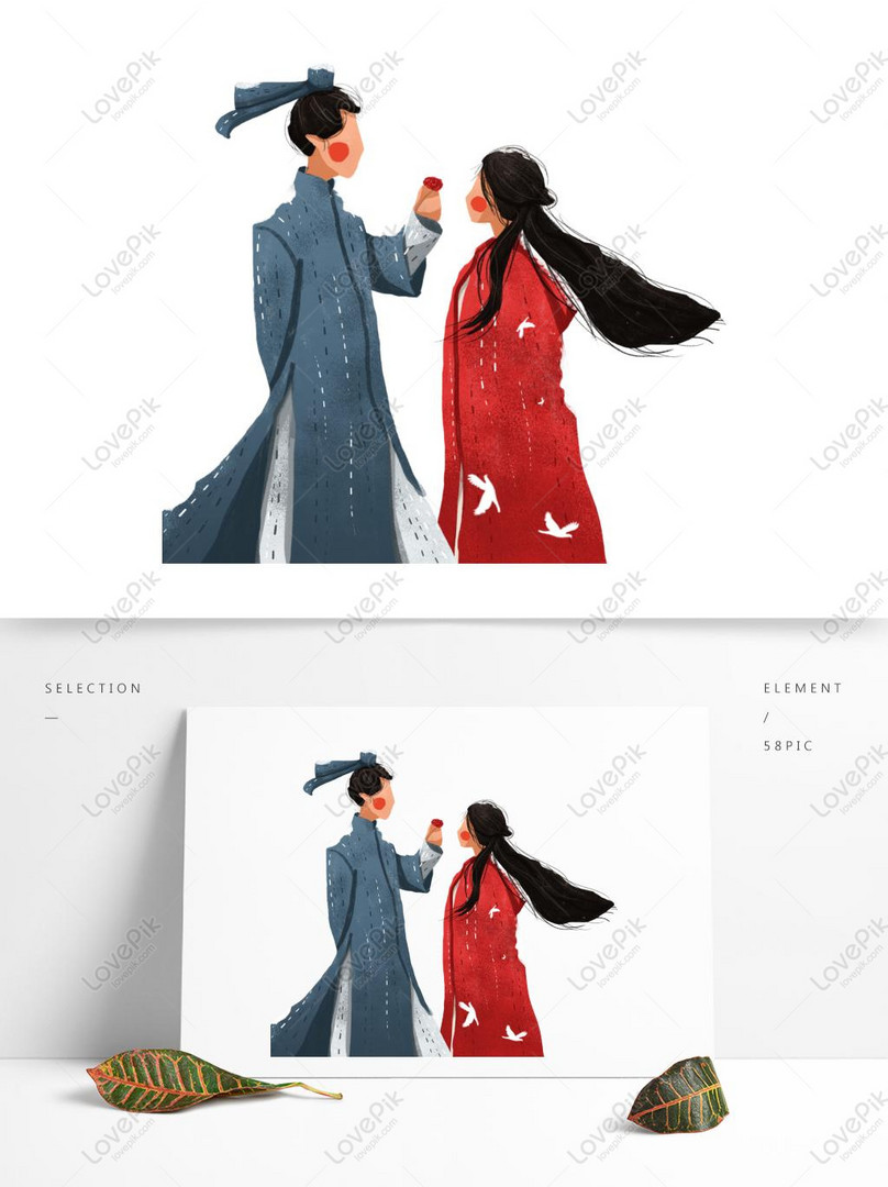 中華風カップルのキャラクターイラストイメージ グラフィックス Id 732786835 Prf画像フォーマットpsd Jp Lovepik Com