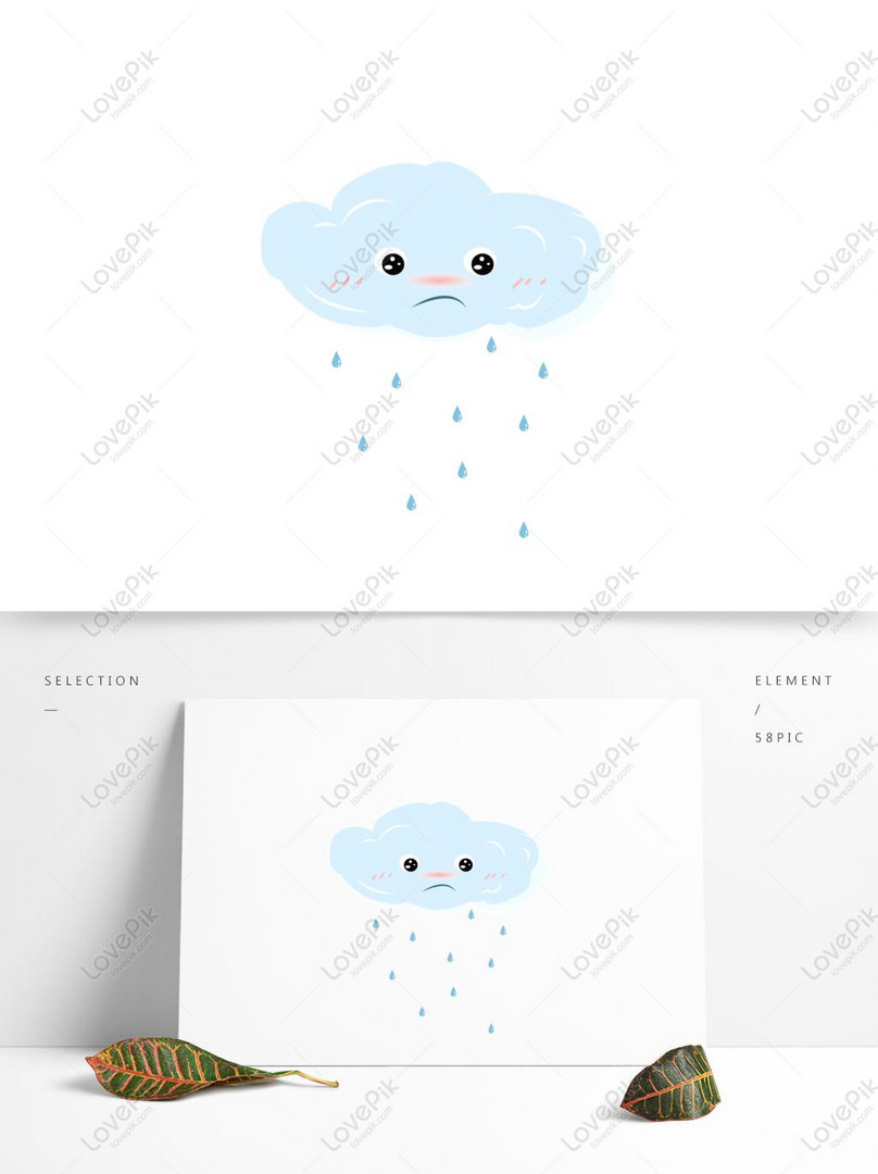 간단한 구름 빗방울이 구름 만화 구름 일러스트 Png 및 벡터 이미지, 무료 다운로드 - Lovepik