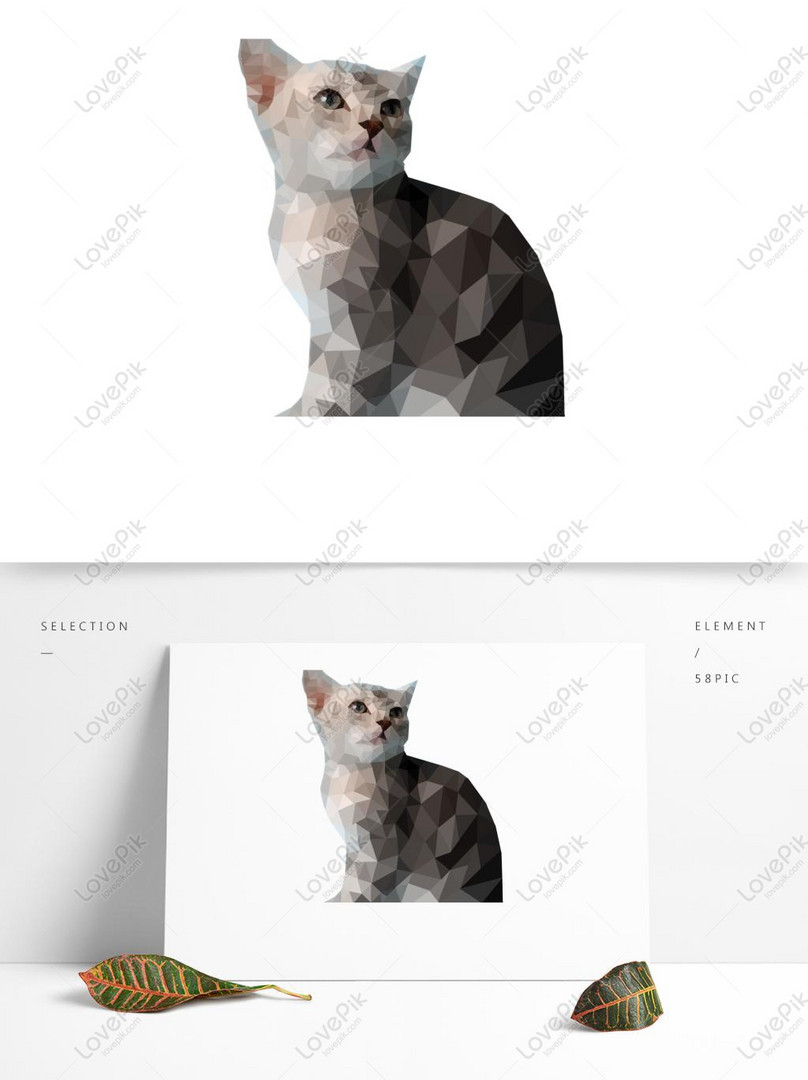 Vectơ miễn phí-Động Vật Mèo Sữa Hình Học Sáng Tạo Logo hình ảnh-Đồ họa  