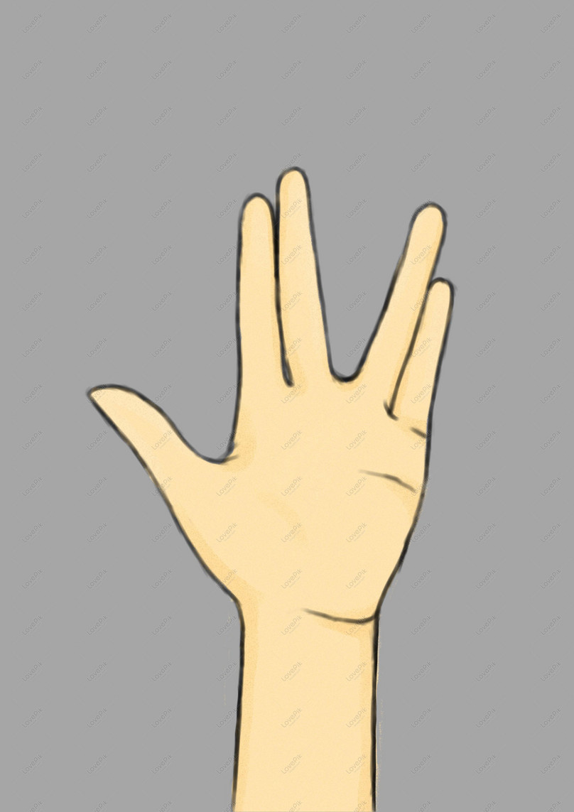 Hand Drawn Cartoon Star Trek Gesture PNG Transparent Background PSD images  free download_3508 × 2480 px - Lovepik