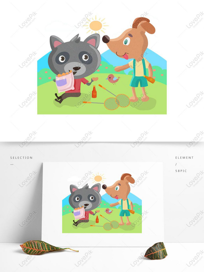 Boutique Animal Hand Drawn Cartoon Children Illustration Cute Ra PNG Free  Download PSD images free download_1369 × 1024 px - Lovepik
