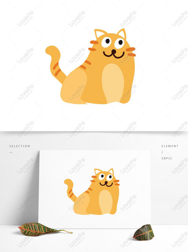 Kartun Minimalis Desain Kucing Gemuk Kecil gambar unduh gratis_ 