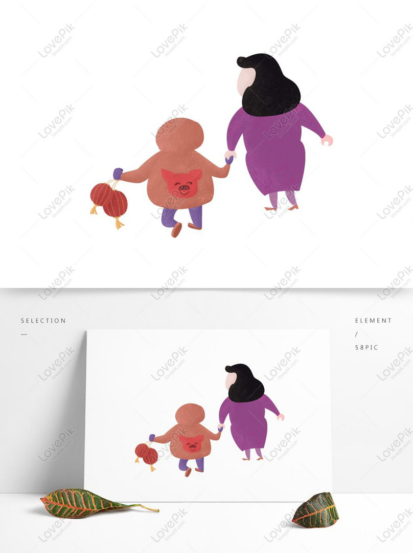 漫画豚新年お母さんと子のキャラクターデザインイメージ グラフィックス Id Prf画像フォーマットpsd Jp Lovepik Com
