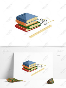 Book ruler stationery minimalistic hand drawn elements, Stationery, school supplies, books png transparent background
