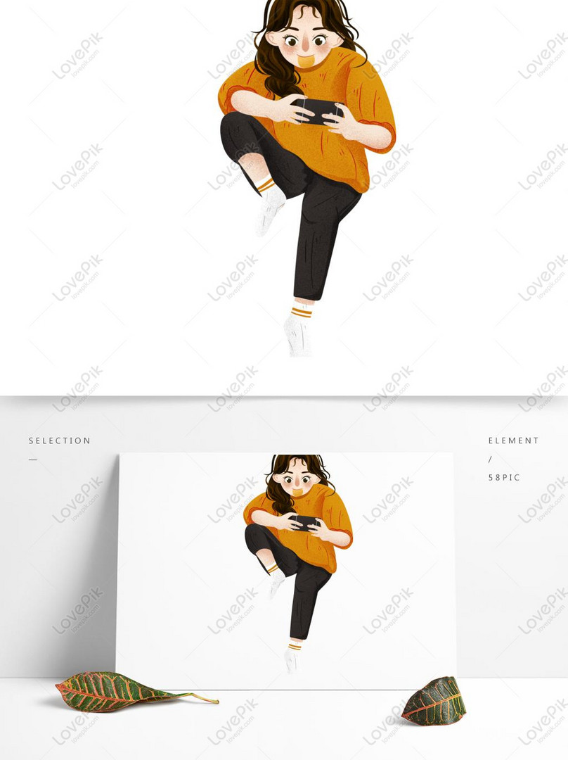 Fat Boys Happy Life Girl Eating Potato Chips Playing Mobile Pho PNG  Transparent Image PSD images free download_1369 × 1024 px - Lovepik