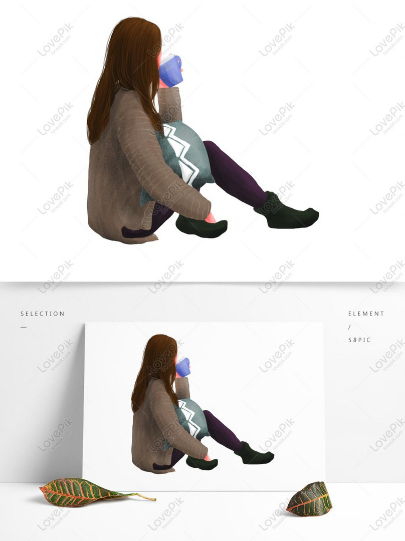 冬のお茶の女の子イラストキャラクター手描きデザインイメージ グラフィックス Id Prf画像フォーマットpsd Jp Lovepik Com