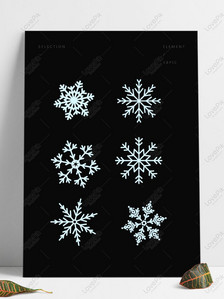 Blue snowflake winter commercial element Graphics