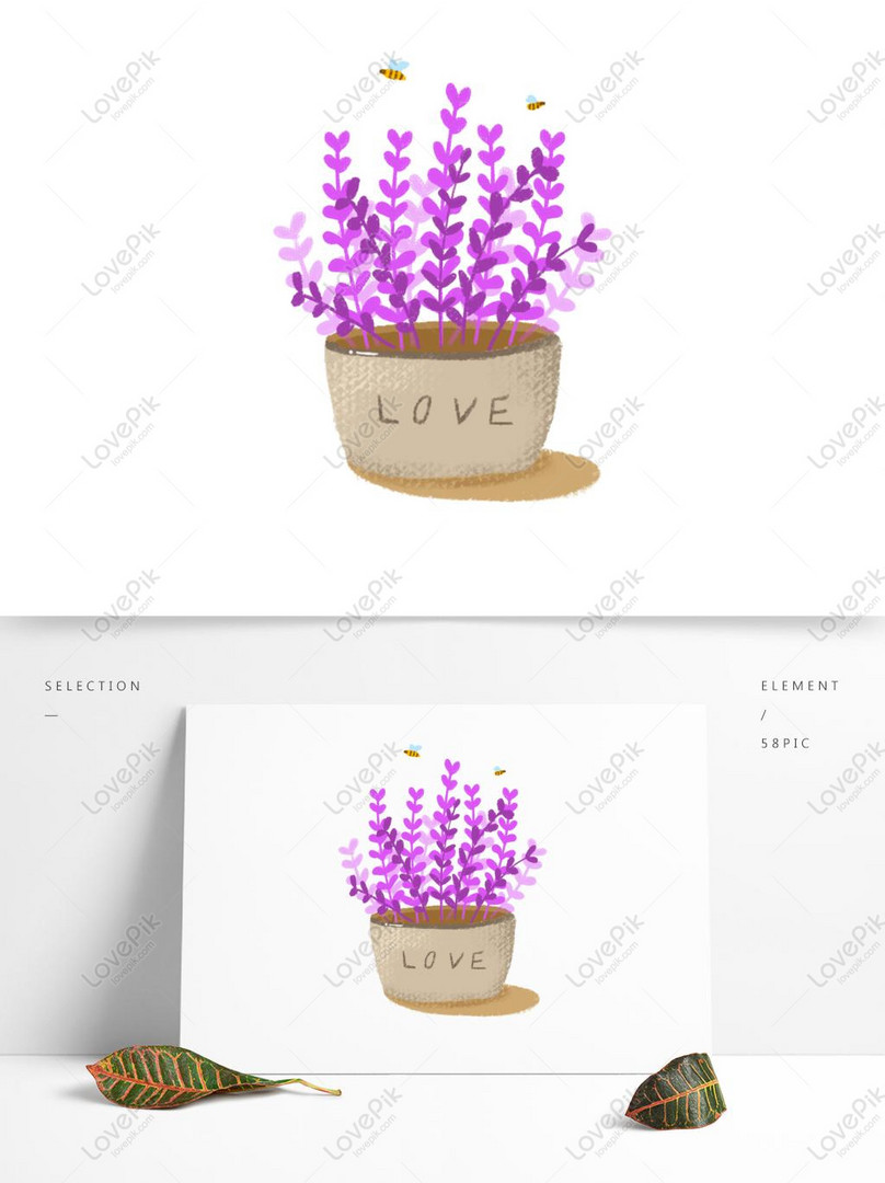 Dibujado A Mano Dibujos Animados Planta De Lavanda En Maceta PNG Imágenes  Gratis - Lovepik