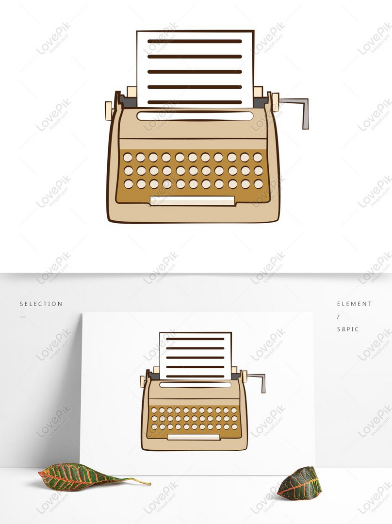 Original Minimalist Cartoon Retro Typewriter PNG Image AI images free  download_1369 × 1024 px - Lovepik