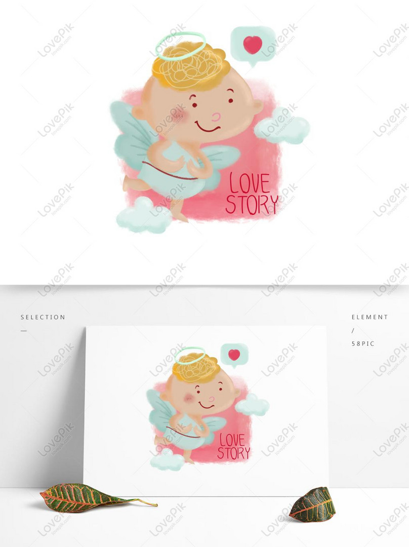 Love Cupid Lucu Kartun Angel Love Mood Man Gambar Unduh Gratis