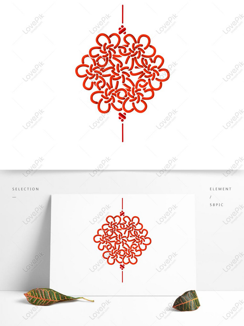 Китайский узел красный традиционный шесть цветов кои единство  изображение_Фото номер 733410403_PSD Формат изображения_ru.lovepik.com