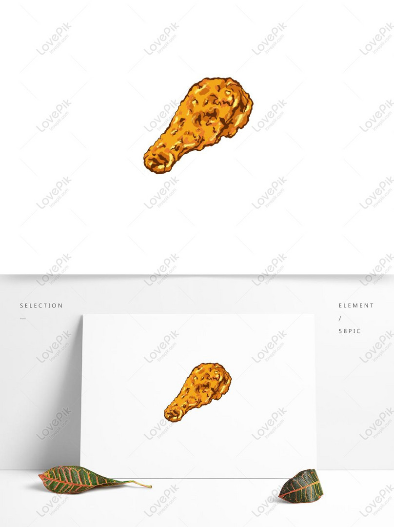 Hand Painted Cartoon Fried Chicken Food Material Crispy Small Wi PNG Image  Free Download PSD images free download_1369 × 1024 px - Lovepik