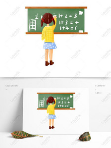 Simple cute cartoon hand drawn style student blackboard writing, Student, blackboard, writing png white transparent