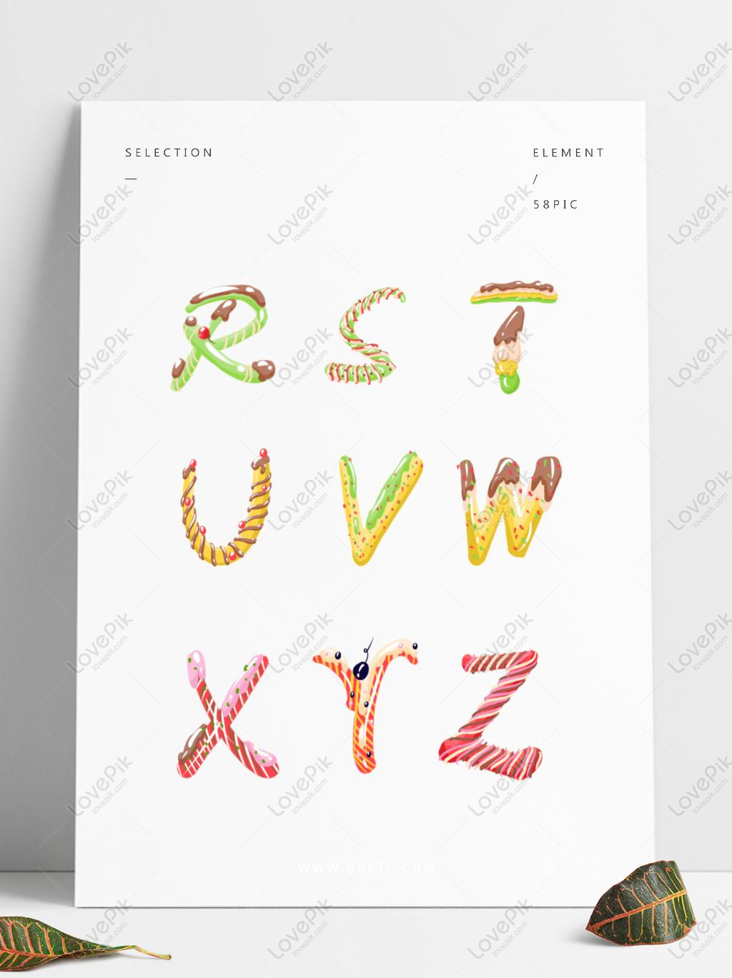 English Alphabet Hand Made Edible Letters Stock Photo 1277491483