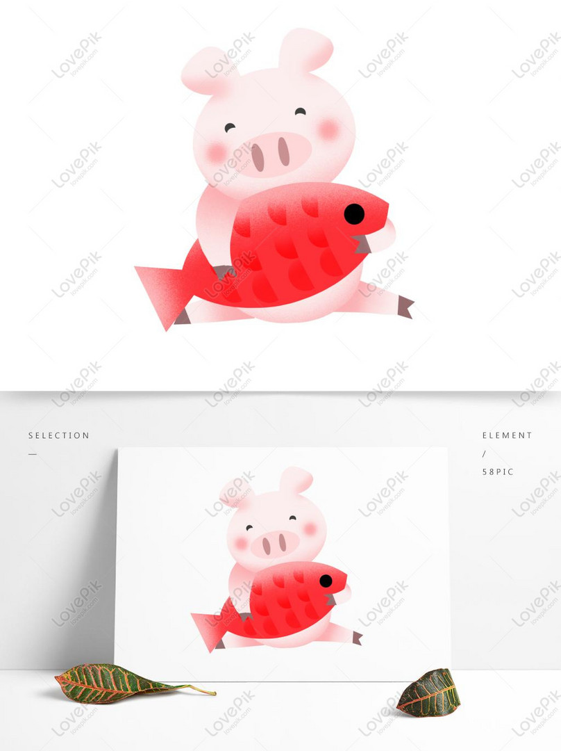 豚年動物豚漫画かわいいイラスト紙カット風のイメージイメージ グラフィックス Id Prf画像フォーマットjpg Jp Lovepik Com