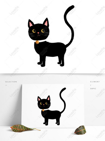 Cute Cartoon Cat Pattern Elements PSD images free download_1369 