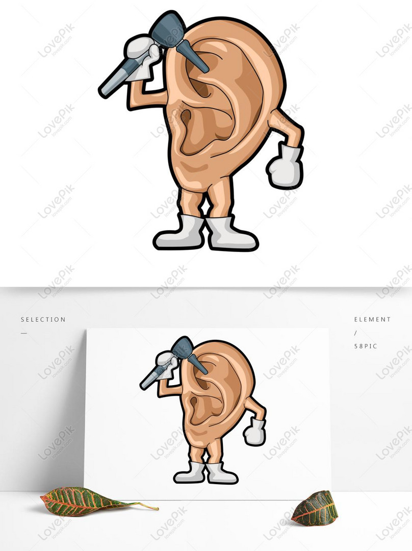 Cartoon Ear With Otoscope Is Commercially Available Free PNG TIF images  free download_1369 × 1024 px - Lovepik