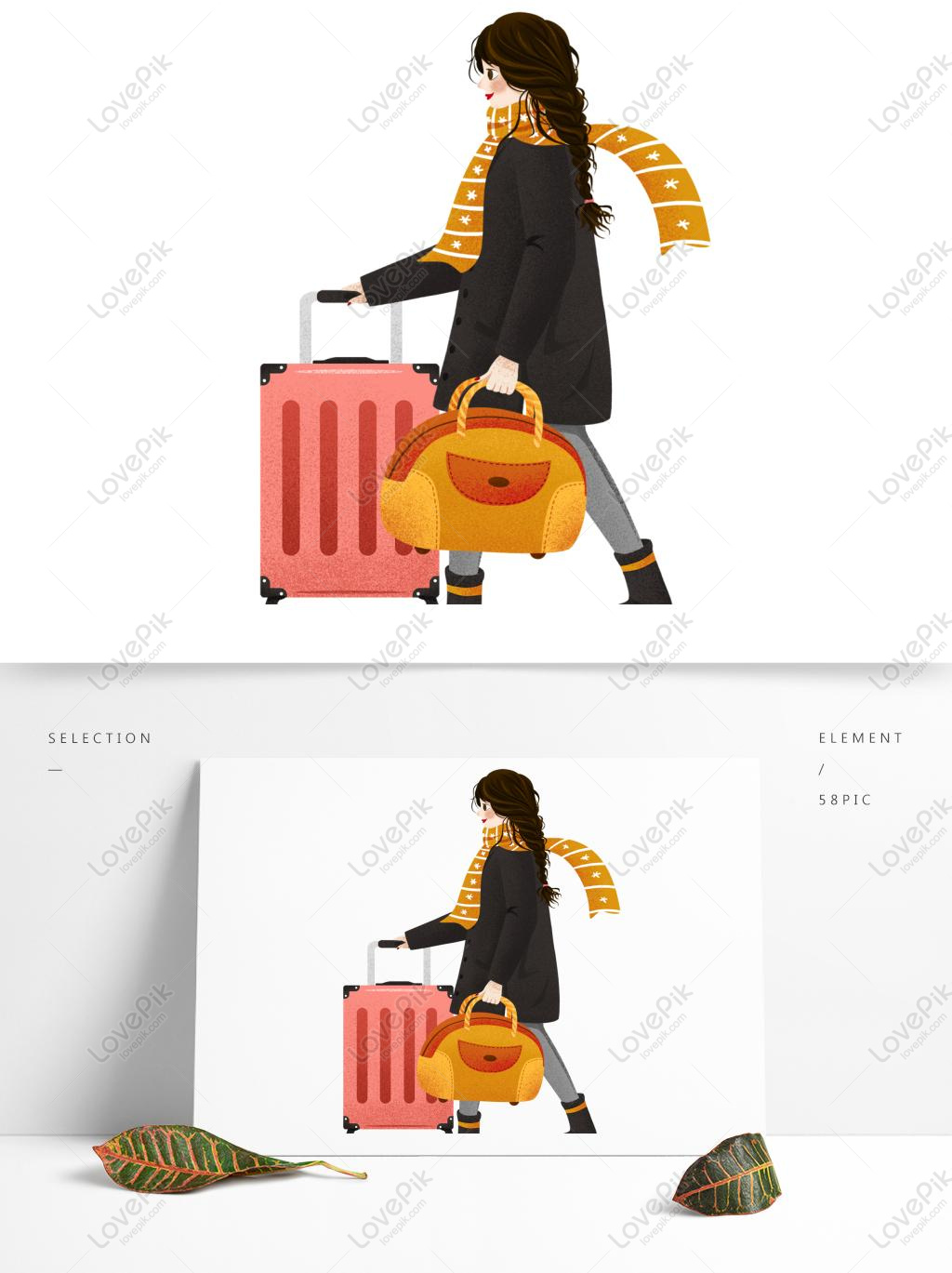 Дама с багажом картинка