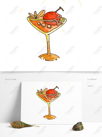 Мультяшный рисованной стакан апельсинового сока дизайн png