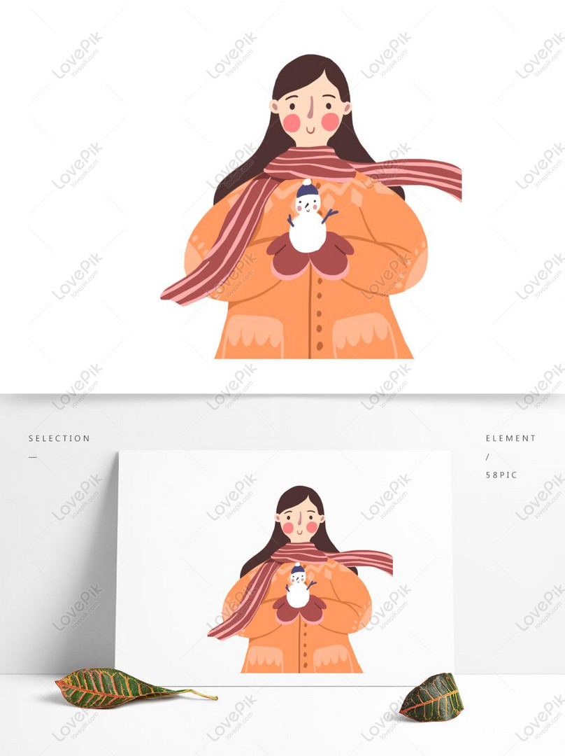 雪だるまを持って女の子キャラクターデザインイメージ グラフィックス Id Prf画像フォーマットpsd Jp Lovepik Com