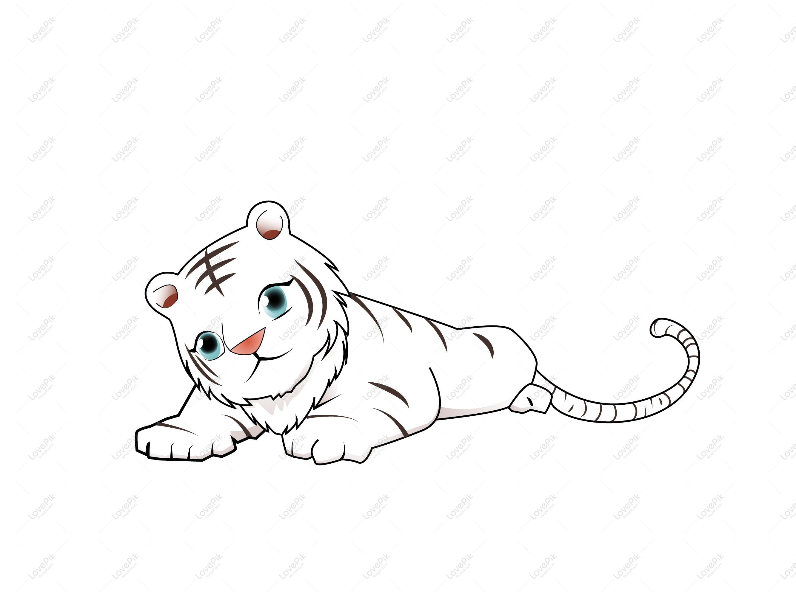 Белый нарисовать белого тигра ребёнка который 8 лет на видео
