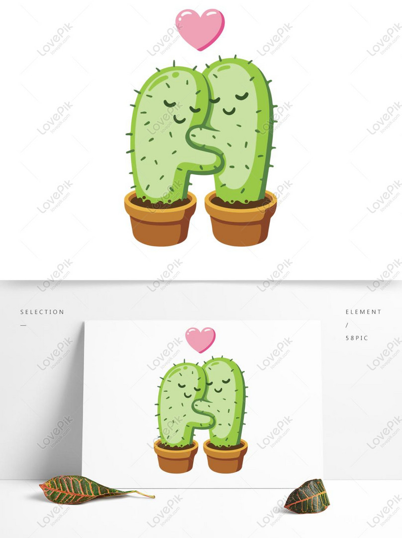 Hand Drawn Cute Cartoon Cactus Decorative Pattern PNG Transparent ...
