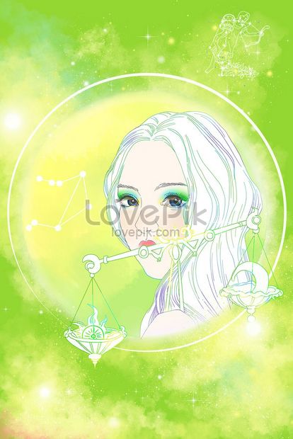 Zodiac sign Libra female portrait with a straight pink hair in a round  frame Idea of astrological prediction and fortune Perfect as an avatar  calendar or a postcard Stock Vector  Adobe
