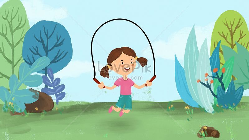 National Sports Summer Activity Play Childrens Skipping Hand Dr Illustration Image Picture Free Download 630007825 Lovepik Com