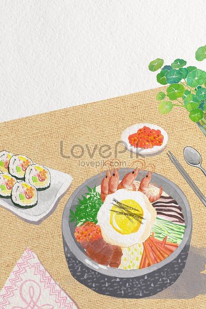 Gourmet Thực Phẩm Tươi Hàn Quốc Vẽ Tay Minh Họa Hình ảnh | Định dạng hình  ảnh JPG 630008148
