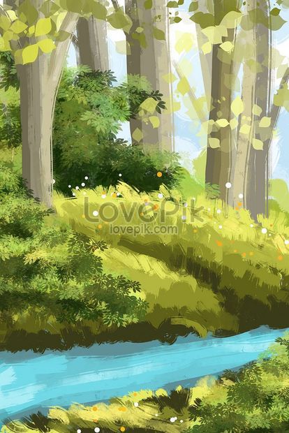 川の風景イラスト背景イメージ 図 Id Prf画像フォーマットjpg Jp Lovepik Com