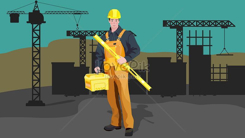 Professional character site engineer illustration image_picture free  download 