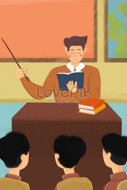 Cartoon teachers day student class illustration illustration image_picture  free download 