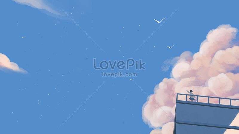 ピンクの雲空の新鮮なイラストイメージ 図 Id Prf画像フォーマットjpg Jp Lovepik Com
