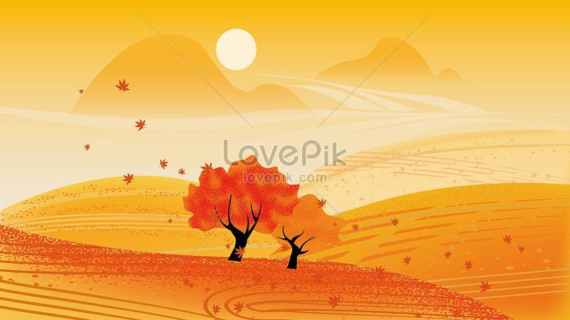 フラット風カエデの葉黄金の秋のイラストイメージ 図 Id Prf画像フォーマットjpg Jp Lovepik Com