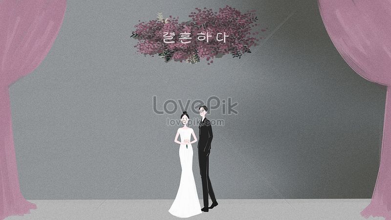 韓国風の結婚式の写真のテーマイラストイメージ 図 Id Prf画像フォーマットjpg Jp Lovepik Com