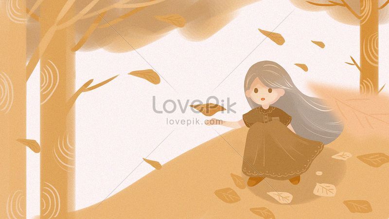 Autumn Leaves Falling Leaves Small Fresh Hand Drawing Illustration Image Picture Free Download Lovepik Com